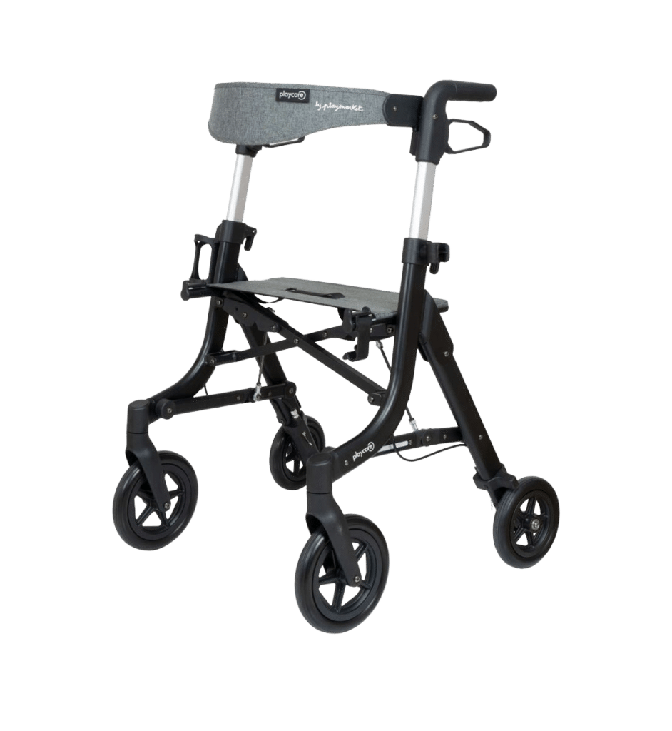 Letvægts rollator i sort